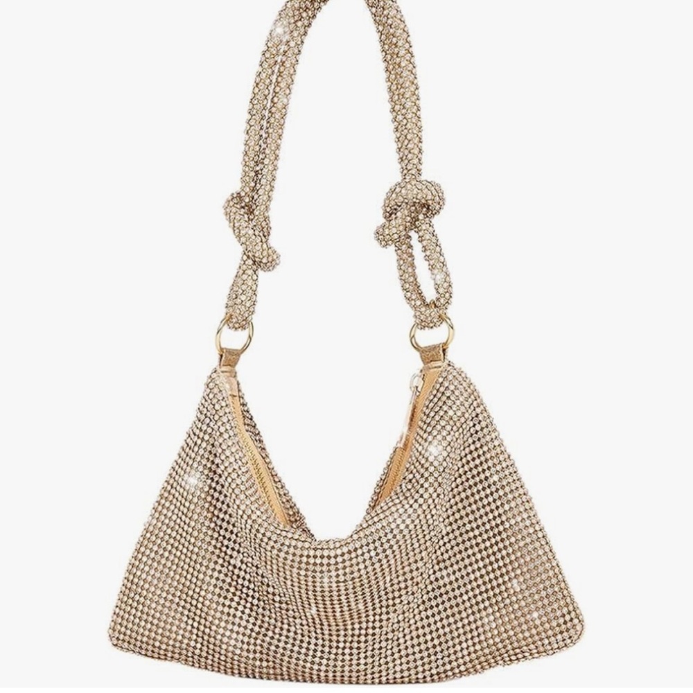 Gold Rhinestone Evening Purse